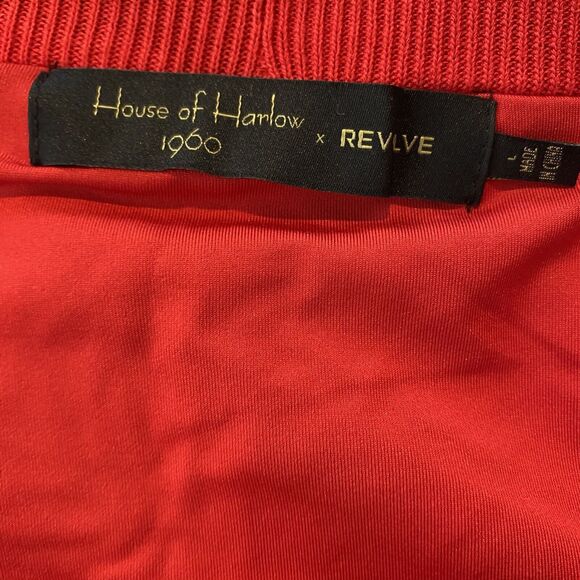 House of Harlow 1960 x REVOLVE Jeane Pant Racing Red Beach Crochet Sz large New - Picture 5 of 7